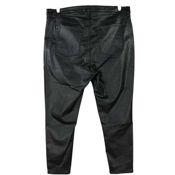 Abercrombie & Fitch Criss-Cross Super Skinny Ankle Coated Black Jeans 36/22R NWT - Picture 2 of 15